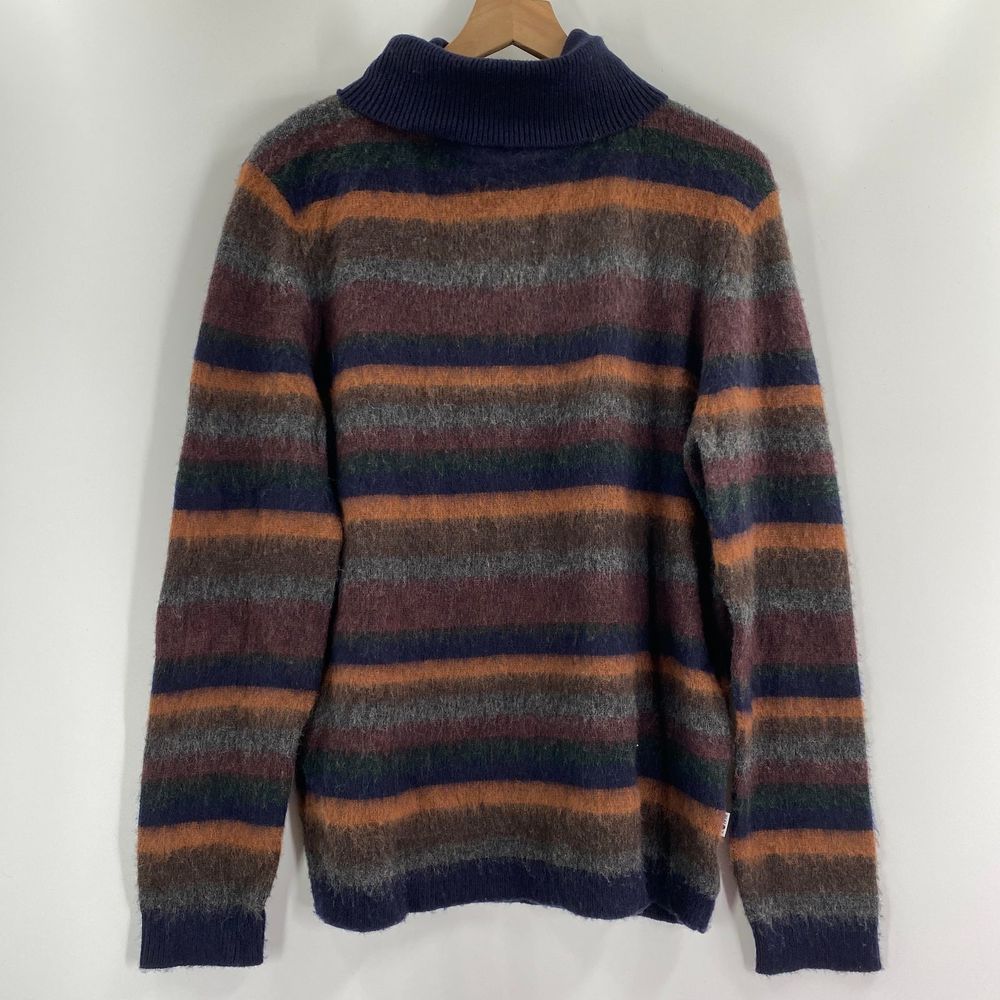 NNO7 Stripe Wool Blend Turtleneck Sweater